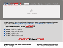 Tablet Screenshot of calcraft.com